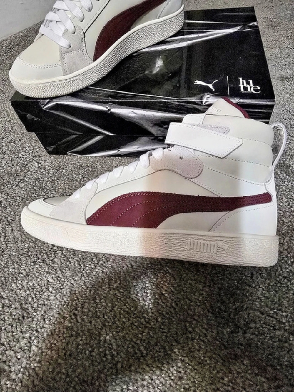 Puma x June Ambrose: Ralph Sampson Mid in Whisper White - Aubergine NIB - Picture 5 of 12